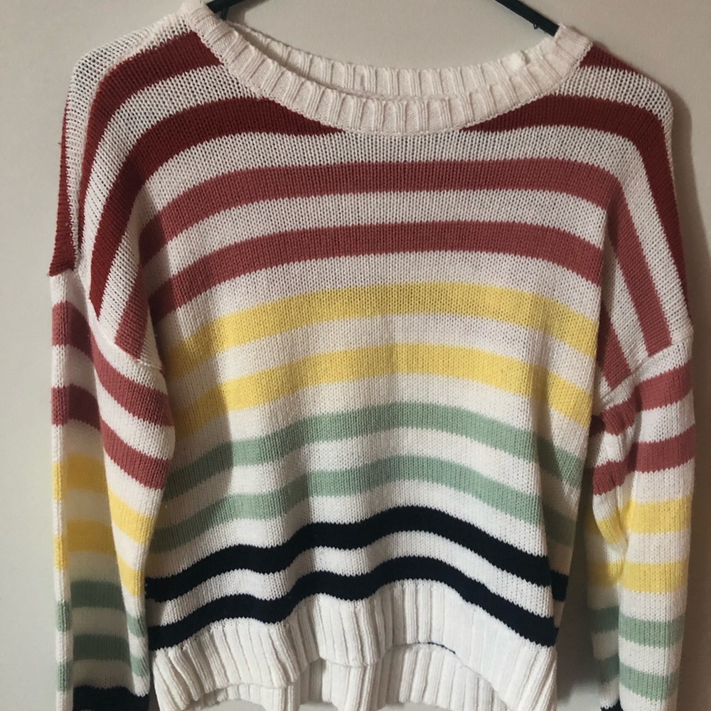 a rainbow sweater